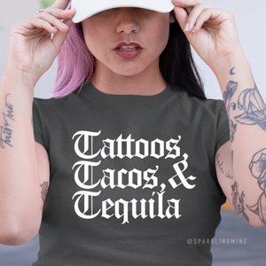 Tattoos, Tacos, & Tequila Graphic Tshirt
